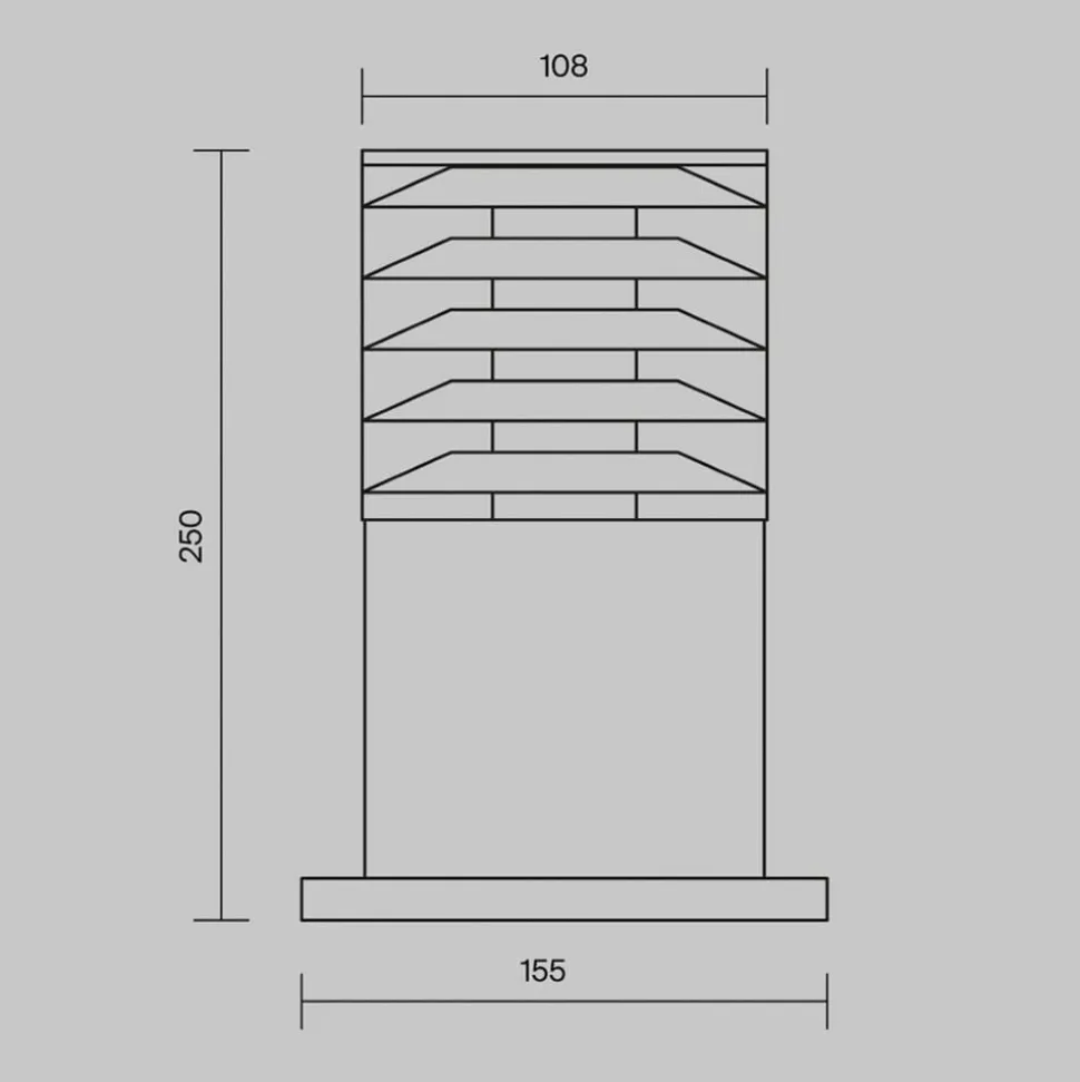 Maytoni Bronx sokkellampe, svart