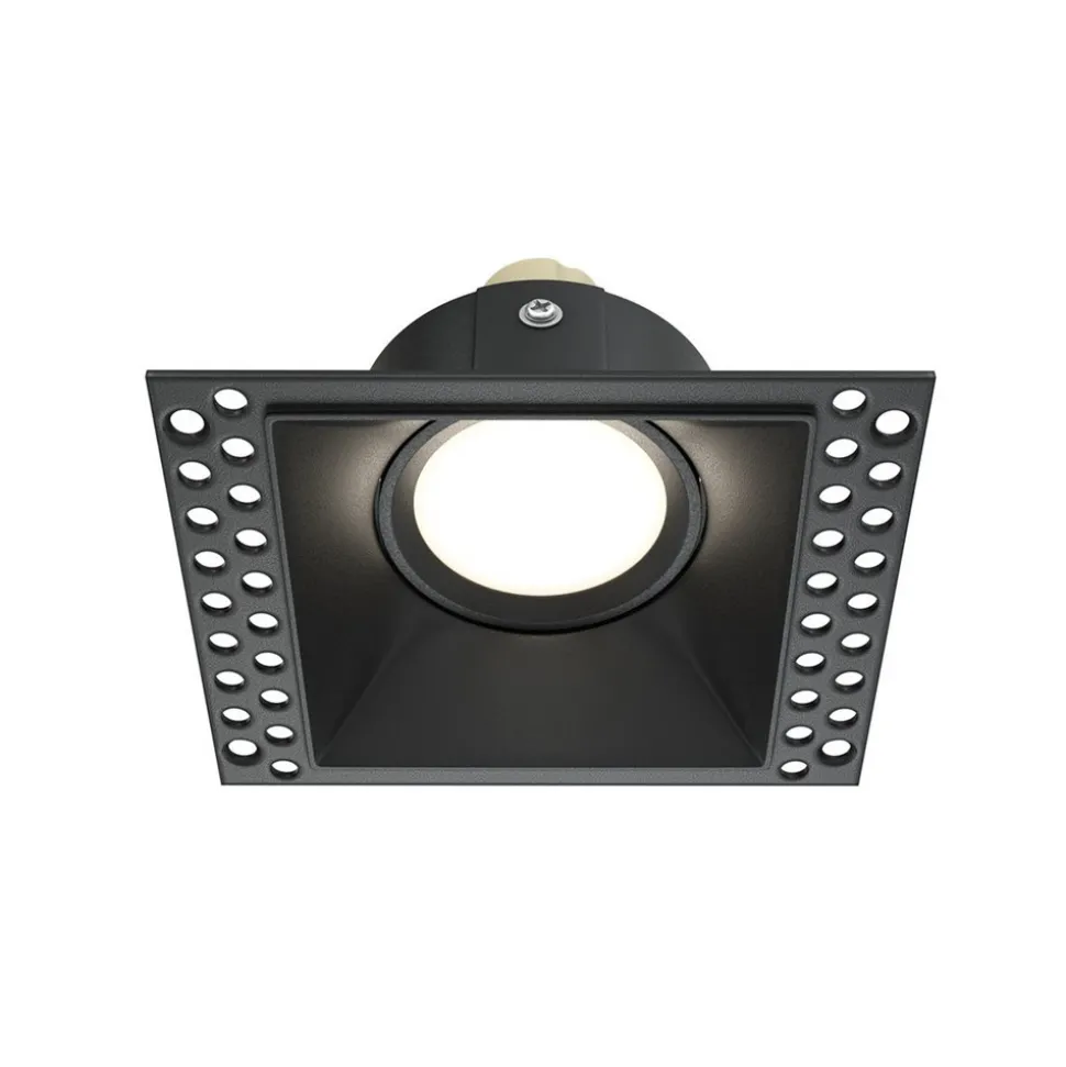 Maytoni Dot innfelt lampe, kantet, svart