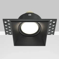 Maytoni Dot innfelt lampe, kantet, svart