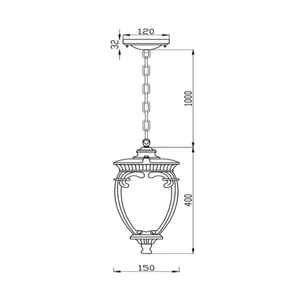 Maytoni Fleur utendørs pendellampe, bronse