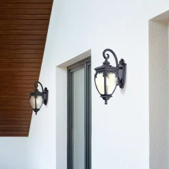 Maytoni Fleur utendørs vegglampe, bronse