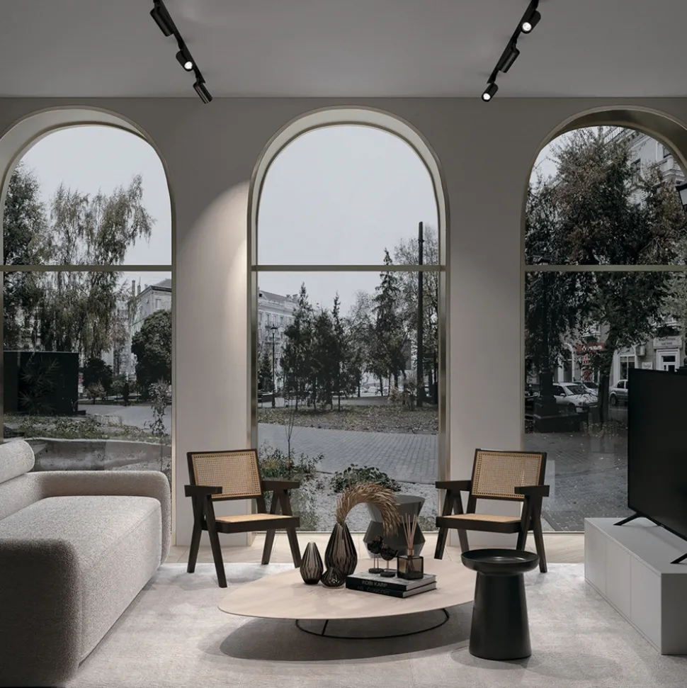 Maytoni Focus skinnespotlight, GU10, Unity-system, svart