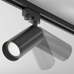 Maytoni Focus skinnespotlight, GU10, Unity-system, svart