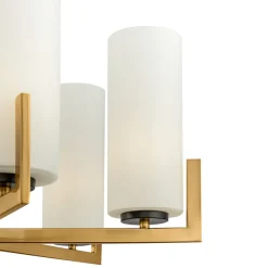 Maytoni Fortano lysekrone 6 lyskilder glasskjermer