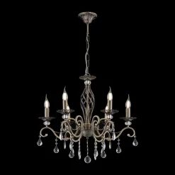 Maytoni Grace lysekrone 6 lyskilder messing/hvit