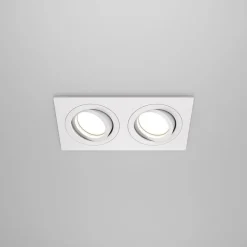 Maytoni innfellingslampe Atom, hvit, 2 lyskilder, 17,5 x 9,2 cm