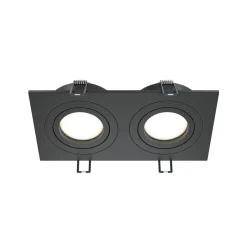 Maytoni innfellingslampe Atom, svart, 2 lyskilder 17,5 x 9,2 cm