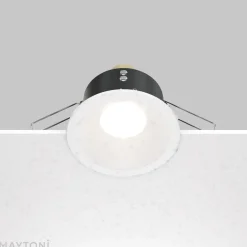 Maytoni innfelt taklampe Zoom hvit Ø 8,5 cm aluminium IP65 GU10
