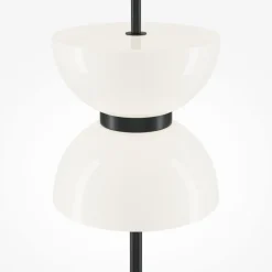 Maytoni LED-gulvlampe Kyoto, svart, høyde 145 cm, marmor