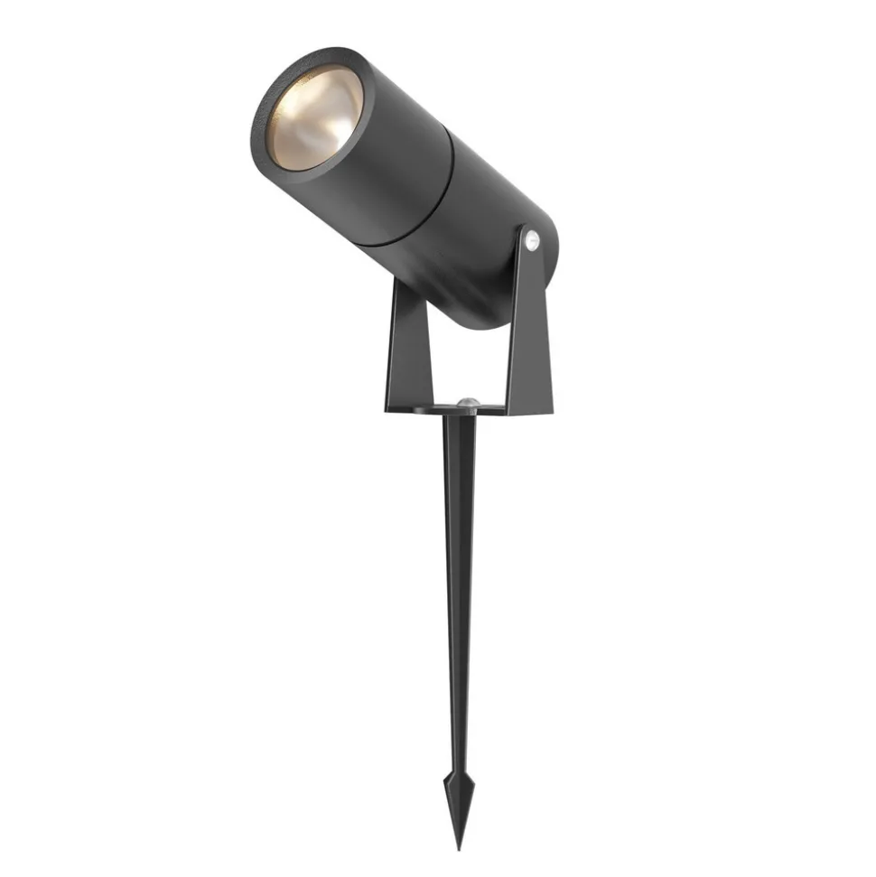 Maytoni LED-spot med jordspyd Bern, grafitt, Ø5,5 cm, 5W, IP65
