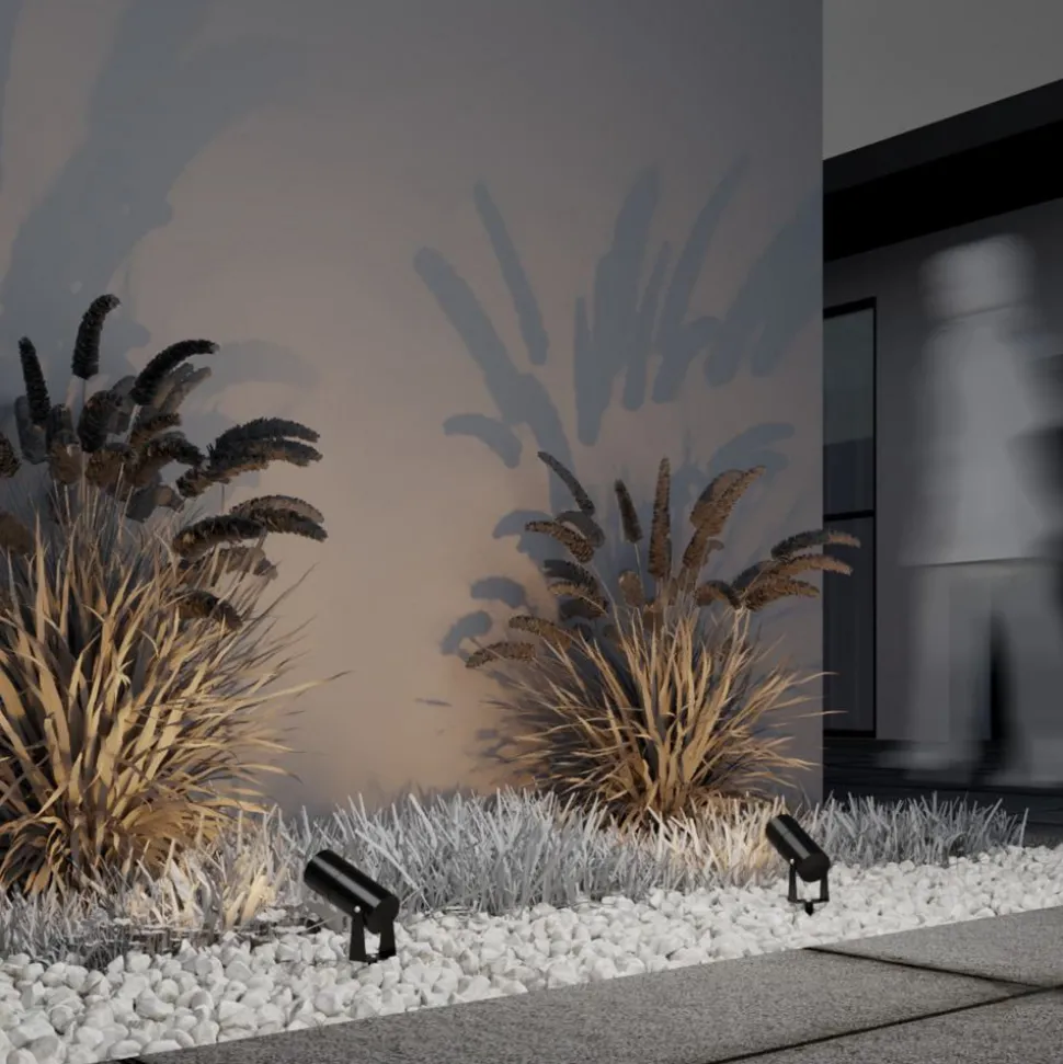 Maytoni LED-spot med jordspyd Bern, grafitt, Ø5,5 cm, 5W, IP65