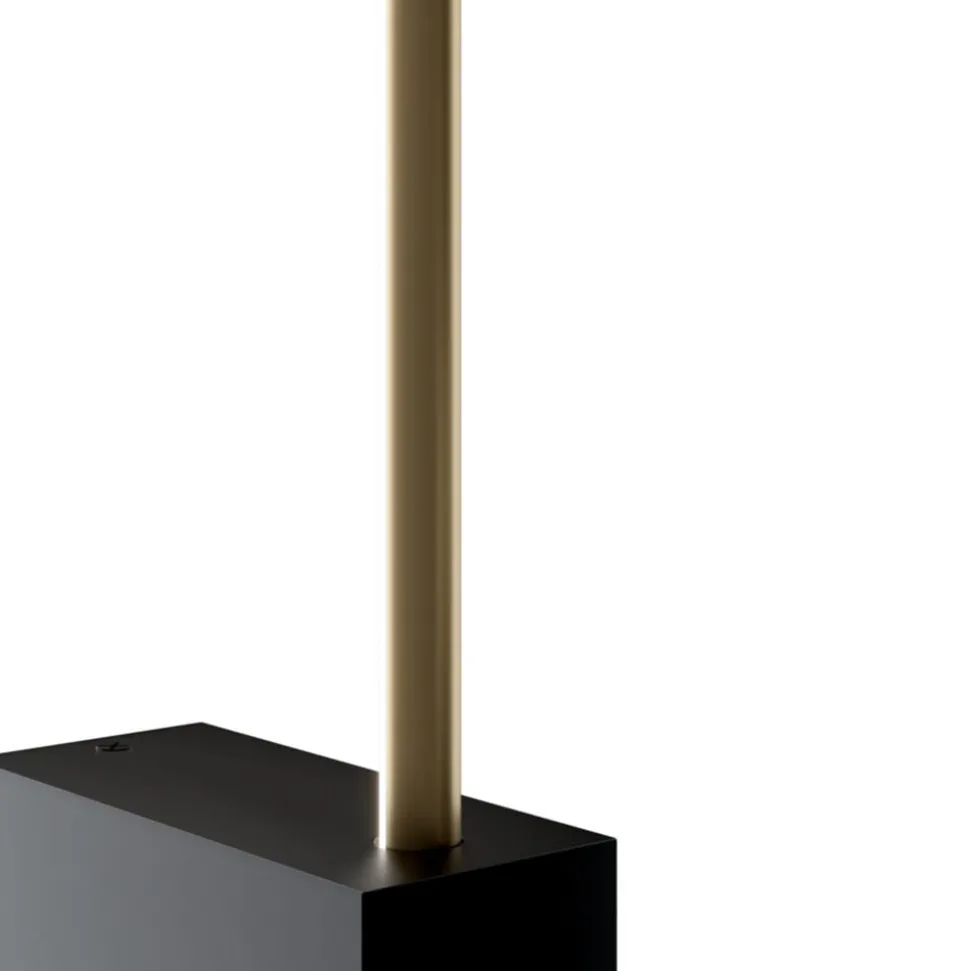 Maytoni LED-vegglampe Pars, 62,3 cm, svart/gull, aluminium