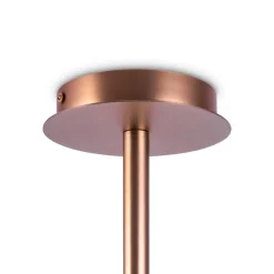 Maytoni lysekrone Erich, messing rosé, glass/metall 8 lyskilder.