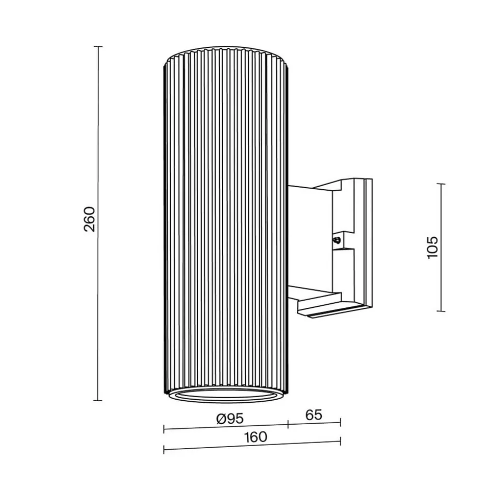 Maytoni Rando utendørs vegglampe 2 lyskilder svart