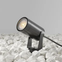 Maytoni Scope spot med jordspyd, svart, aluminium, IP65