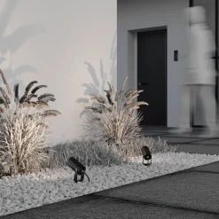 Maytoni Scope spot med jordspyd, svart, aluminium, IP65