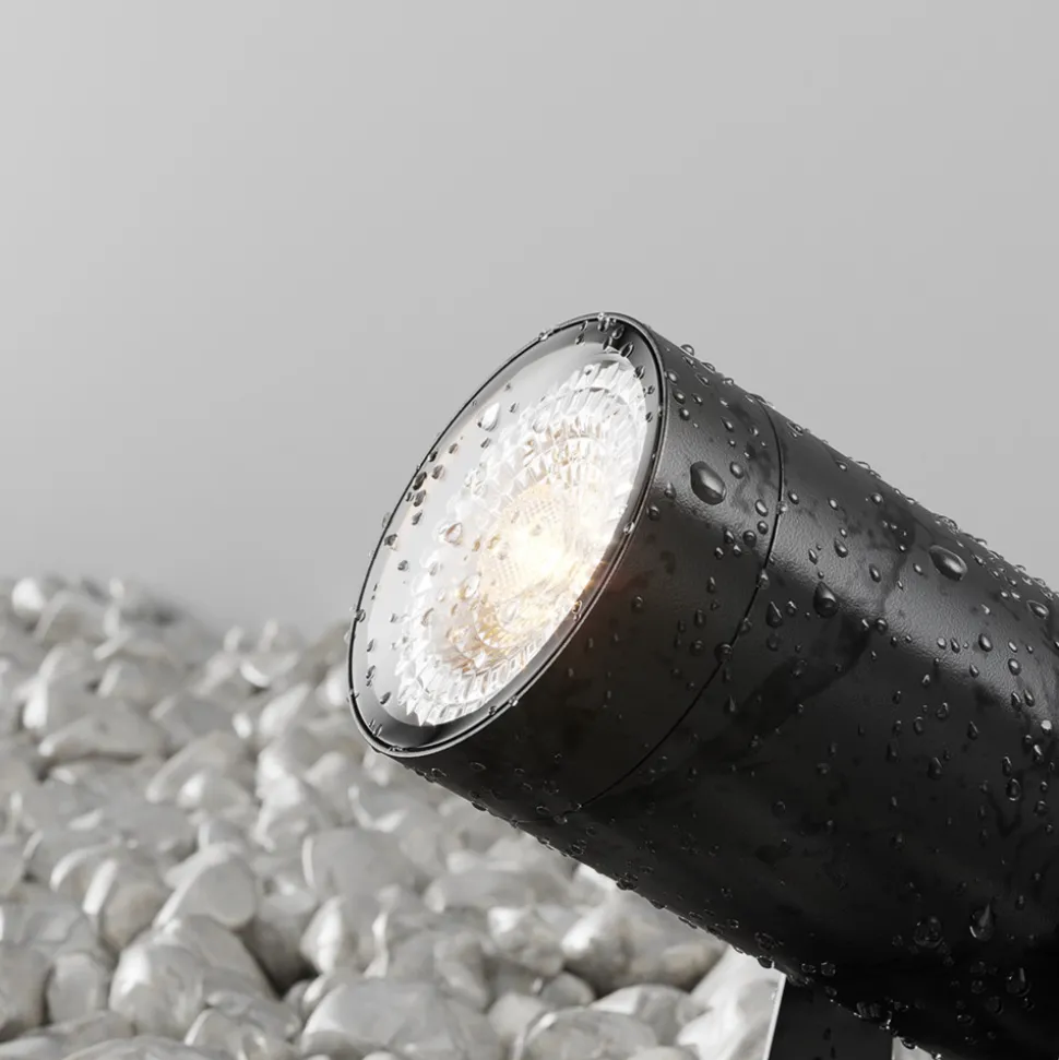 Maytoni Scope spot med jordspyd, svart, aluminium, IP65