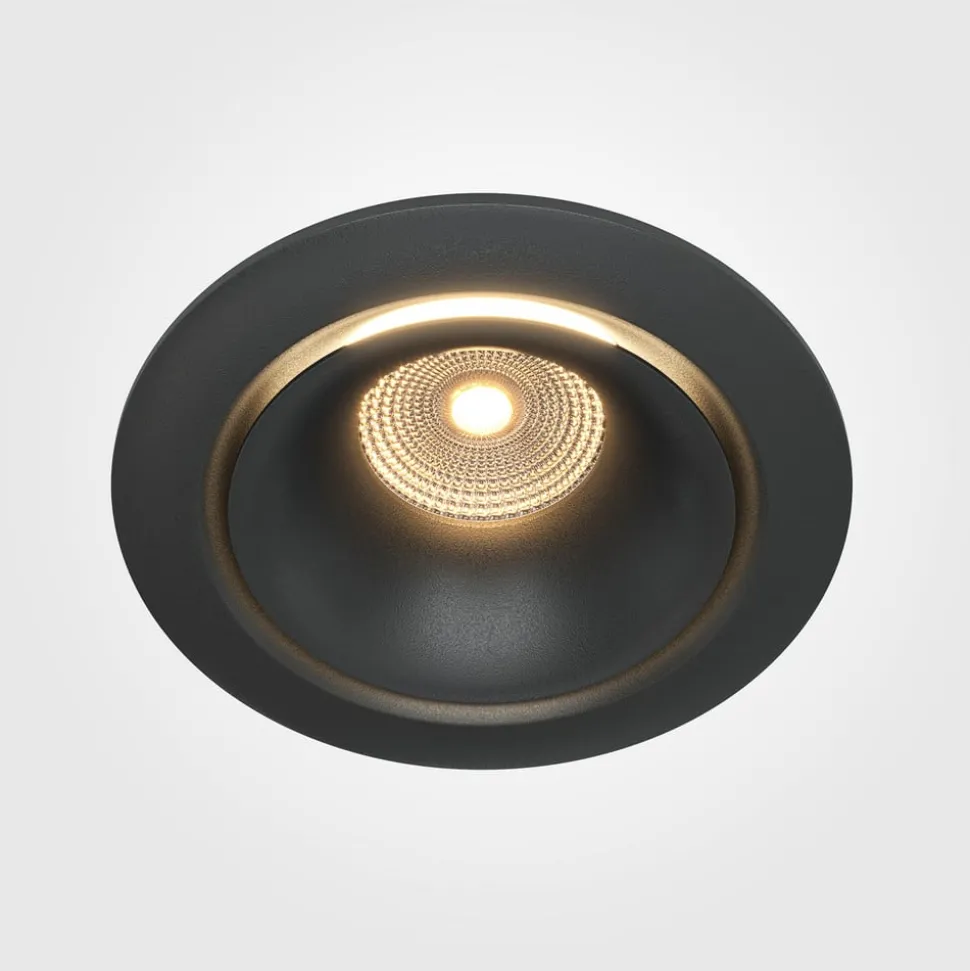 Maytoni Yin LED for innfelt belysning, IP20, 3000K, triac, svart