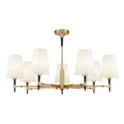 Maytoni Zaragoza lysekrone 7 lyskilder tekstilskj