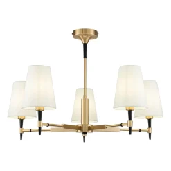 Maytoni Zaragoza lysekrone 5 lyskilder tekstilskj