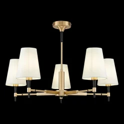 Maytoni Zaragoza lysekrone 5 lyskilder tekstilskj