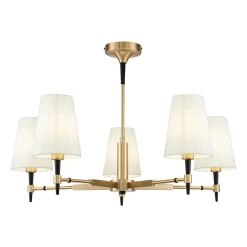 Maytoni Zaragoza lysekrone 5 lyskilder tekstilskj