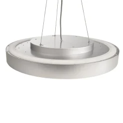 Menkar LED-hengelampe, sølvfarget, Ø 80 cm, CCT, opp/ned