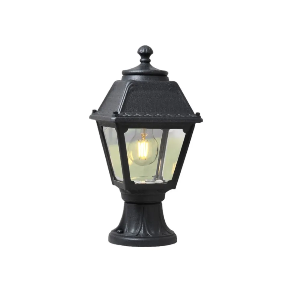 Mikrolot/Mary sokkelampe, svart, klart deksel 2 700 K