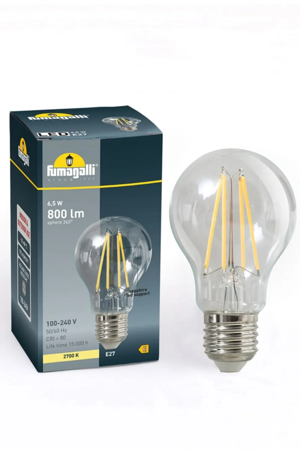 Mikrolot/Mary sokkelampe, svart, klart deksel 2 700 K