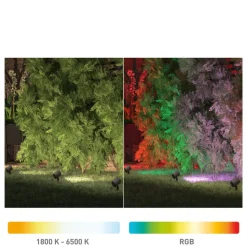 Müller Licht LED-spotlight utendørs, fargetone Flores, sett med 3 stk