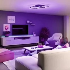 Müller Licht tint LED taklampe Cano, RGB, CCT, svart