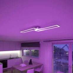 Müller Licht tint LED taklampe Ciso, RGB, CCT, sølv