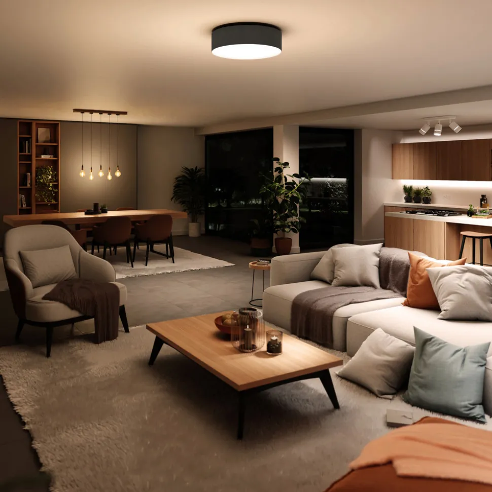 Müller Licht tint LED taklampe Malea, RGB, CCT, taupe