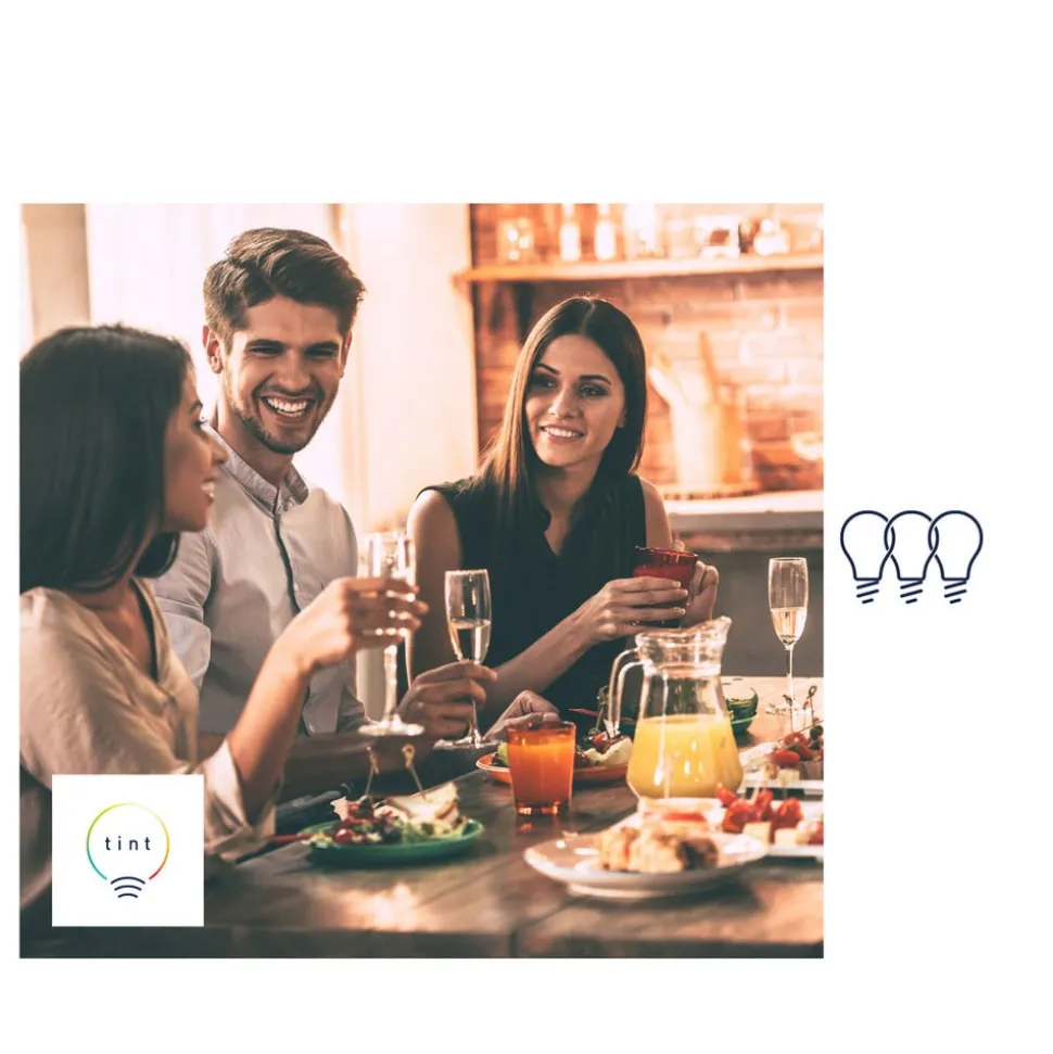 Müller Licht tint Petunia LED-gatelampe sett med 3 stk