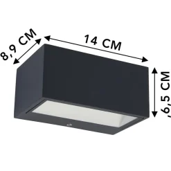 Moderne, utendørs LED-vegglampe Nomra IP54