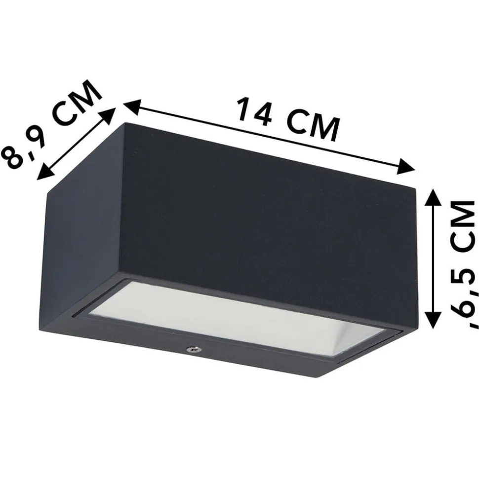 Moderne, utendørs LED-vegglampe Nomra IP54