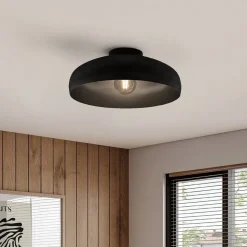 Mogano taklampe, Ø 40 cm, svart, stål
