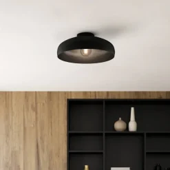 Mogano taklampe, Ø 40 cm, svart, stål