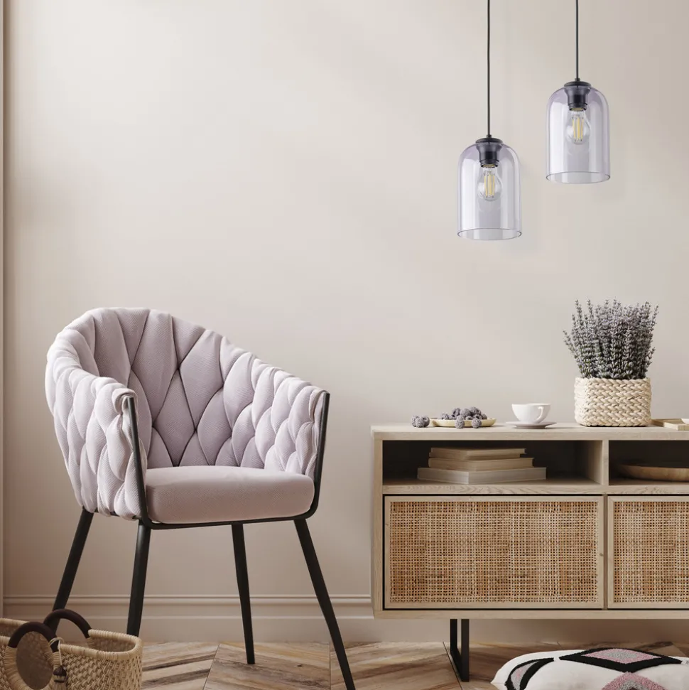 Molly hengelampe, lilla, Ø 14 cm, metall/glass