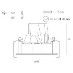Molto Luce Dark Night innfelt 2700 K svart/sølv