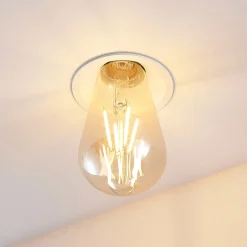 Molto Luce innbyggingslampe Willi 68R, hvit, aluminium, E27