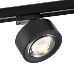 Molto Luce LED 3-faset skinnespot Mag, svart, 827