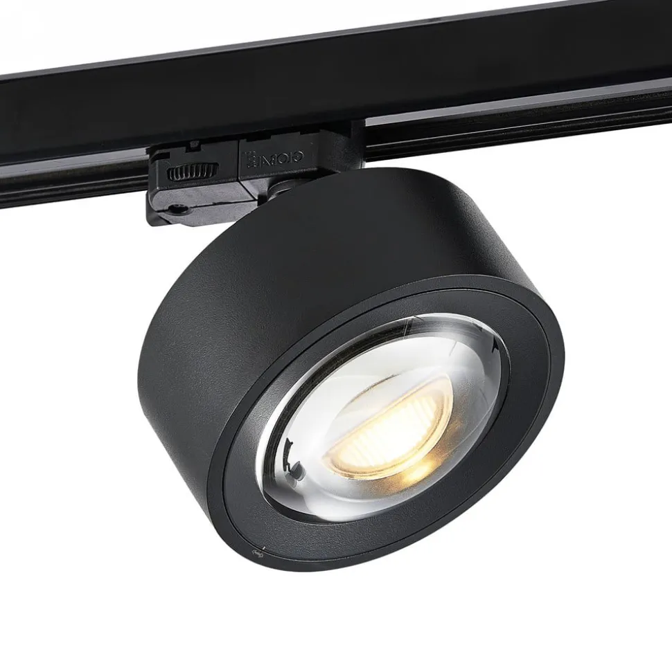 Molto Luce LED 3-faset skinnespot Mag, svart, 827