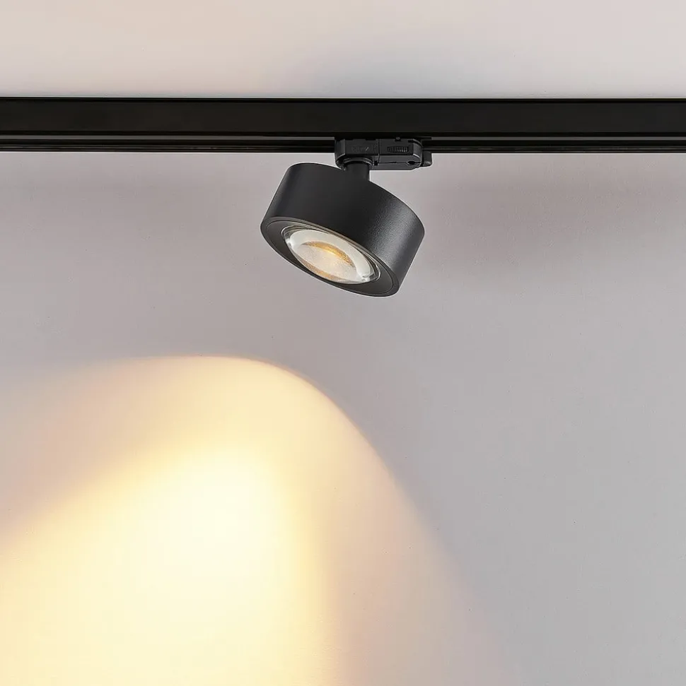 Molto Luce LED 3-faset skinnespot Mag, svart, 827