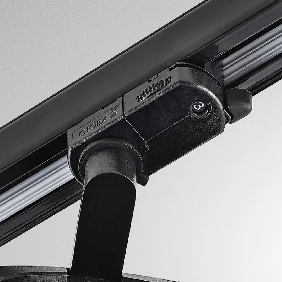 Molto Luce LED 3-faset skinnespot Mag, svart, 827