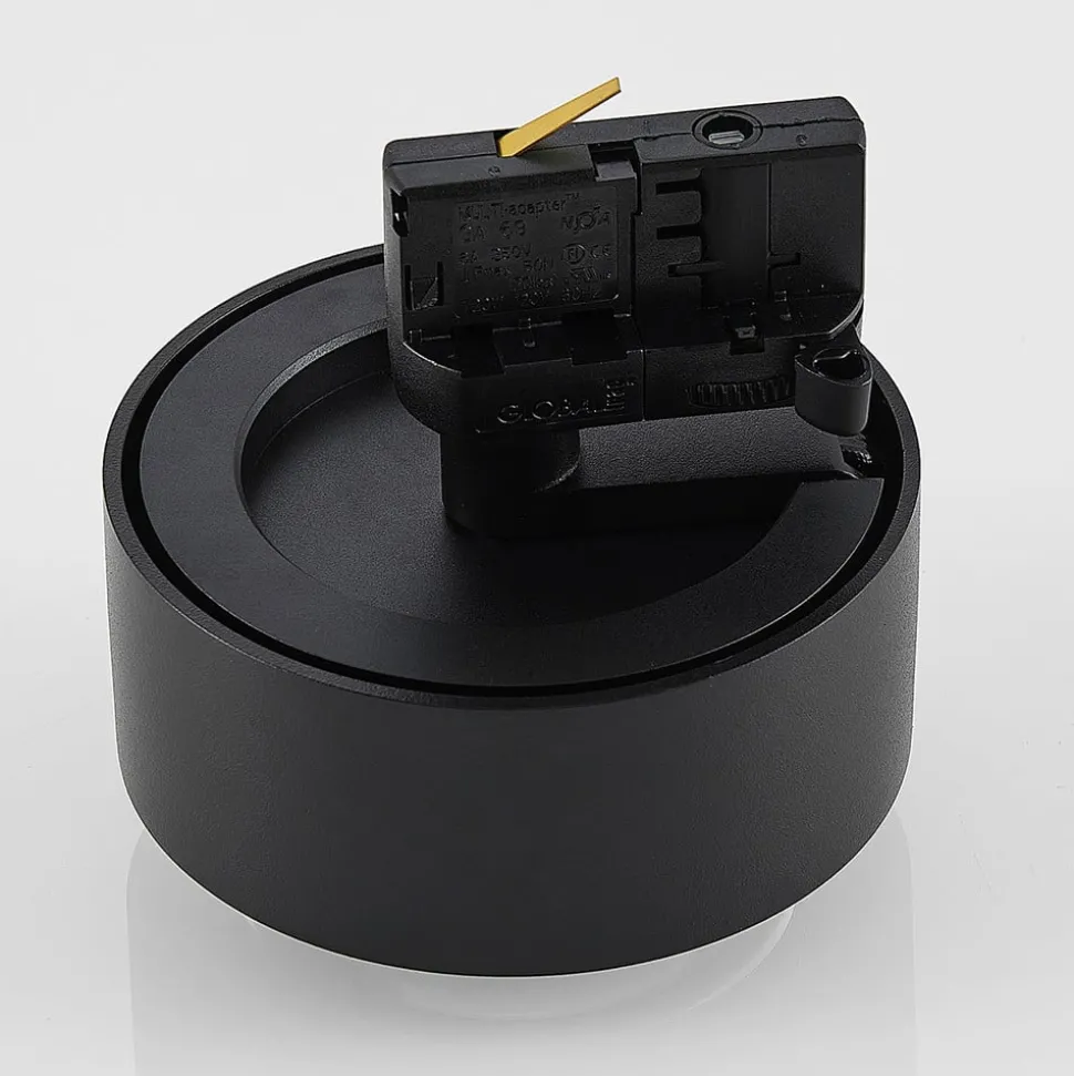 Molto Luce LED 3-faset skinnespot Mag, svart, 827