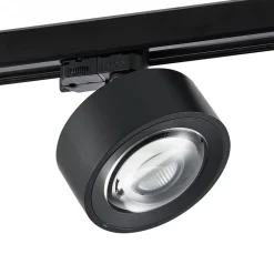 Molto Luce LED 3-faset skinnespot Mag, svart, 827