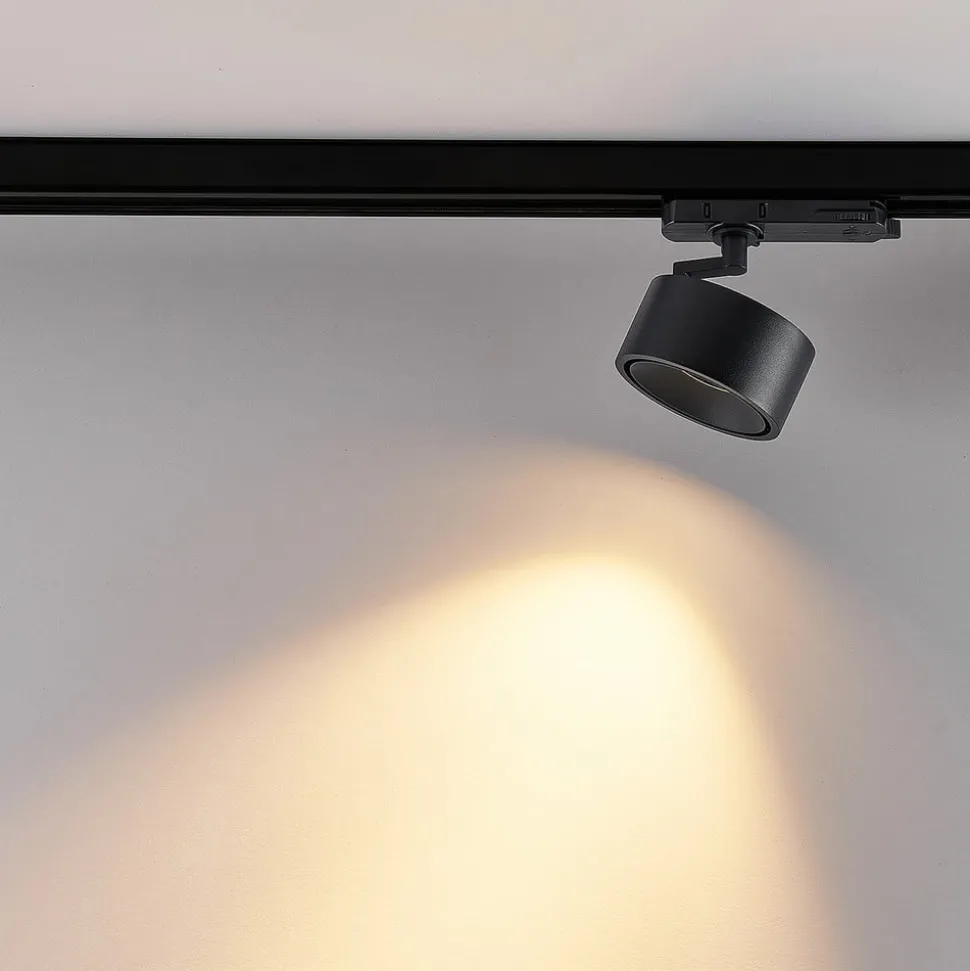 Molto Luce LED 3-faset skinnespotlight Magis, svart, 830