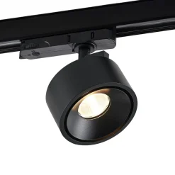 Molto Luce LED 3-faset skinnespotlight Magis, svart, 827