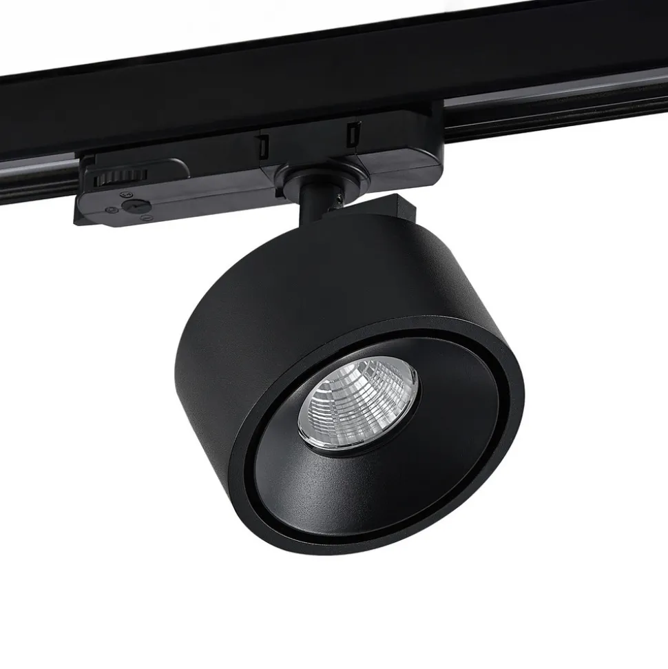 Molto Luce LED 3-faset skinnespotlight Magis, svart, 827